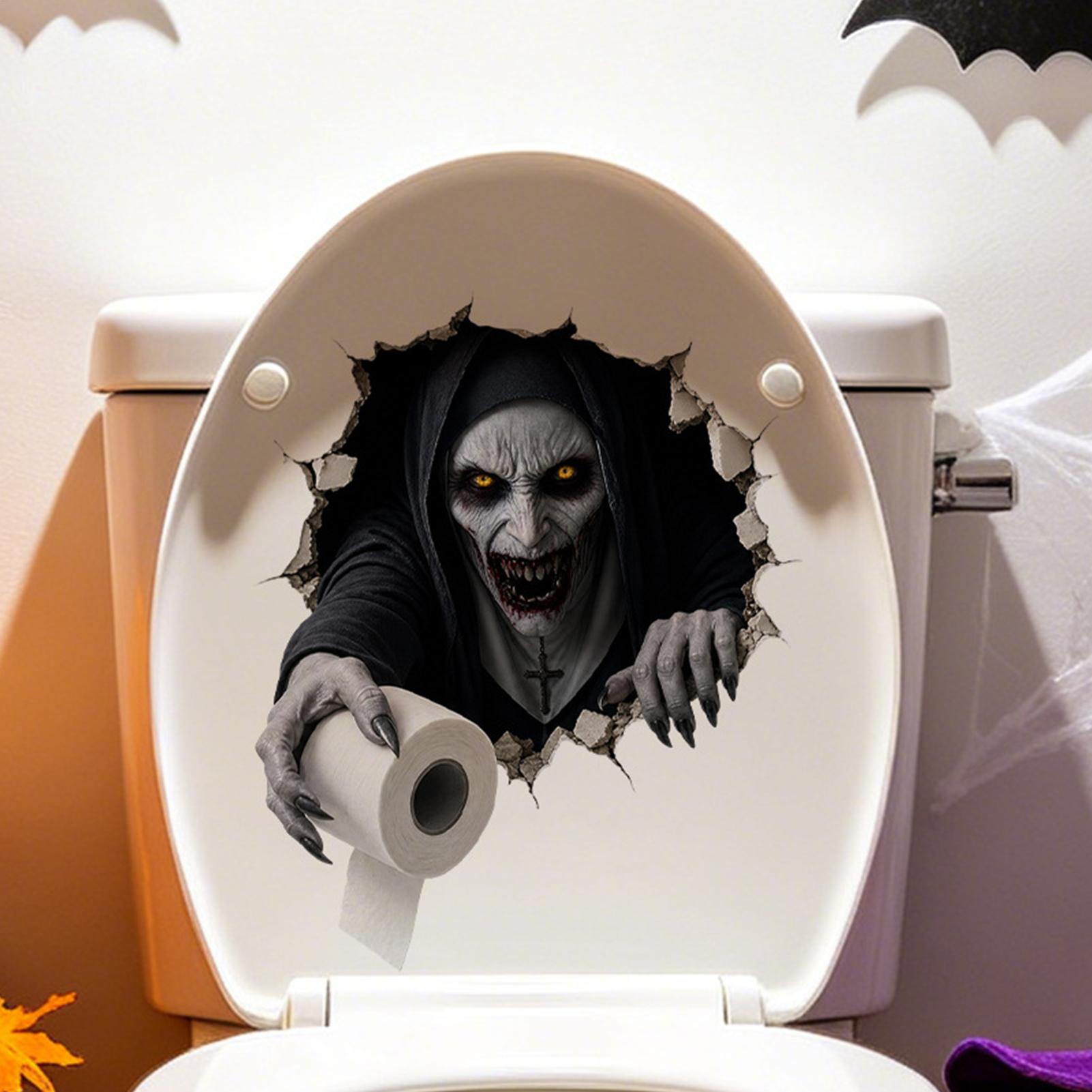 Home Bathroom Break - 2D Halloween Toilet Stickers Holiday Horror