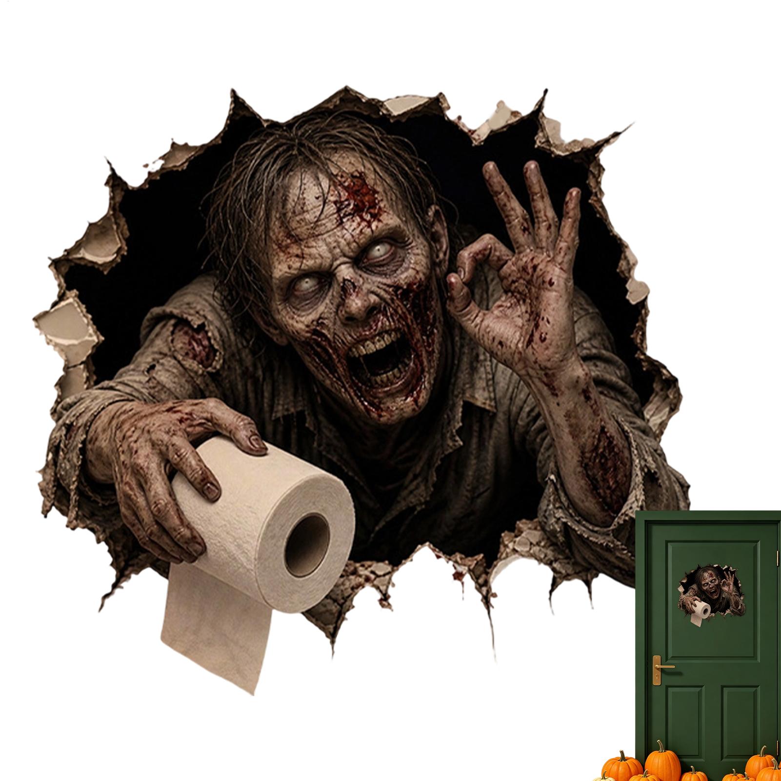 Home Bathroom Break - Halloween Toilet Stickers Holiday Horror Bathroom