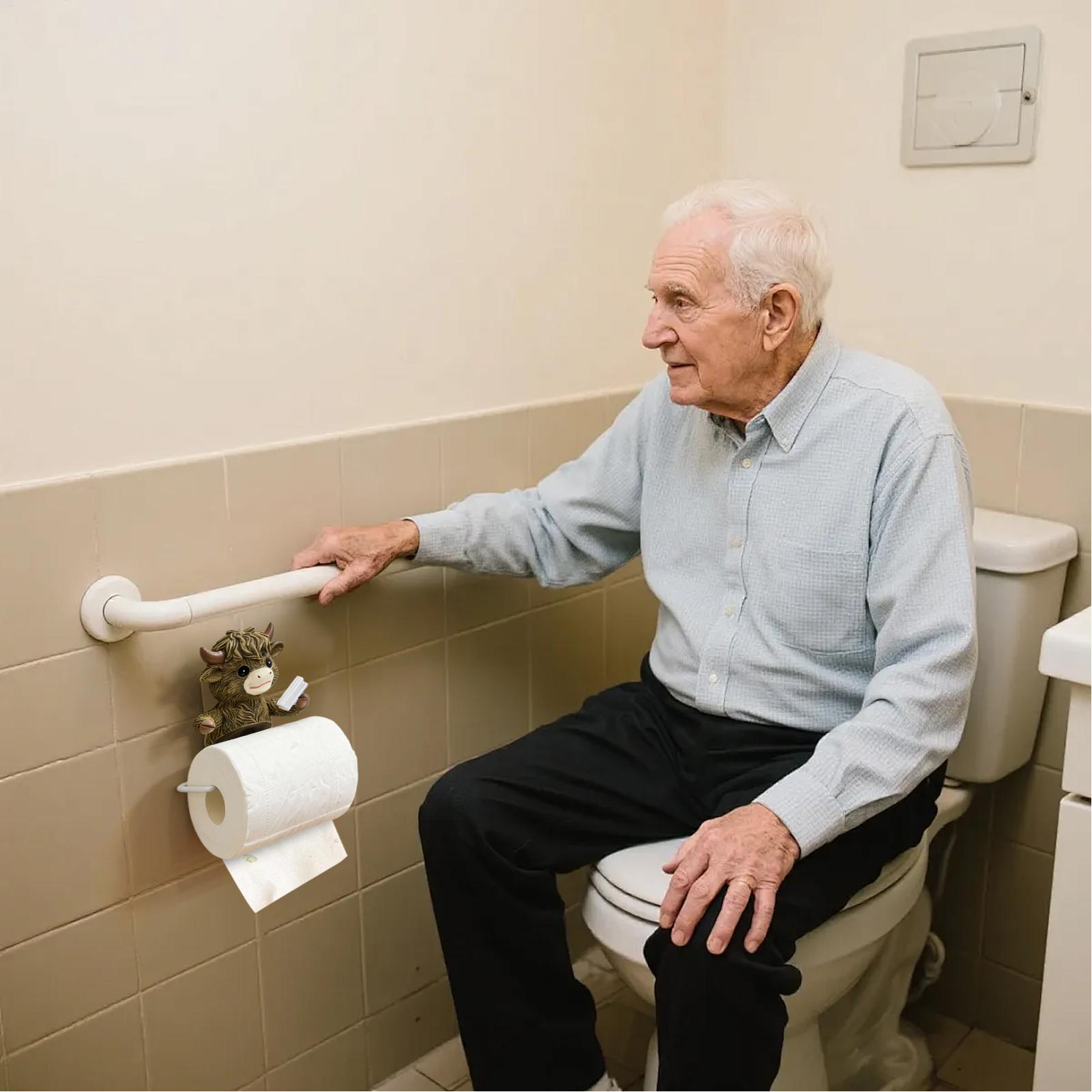 Mount Cow Stand Toilet Roll Ho - Home Bathroom Paper Towel Holder ulasan dan harga