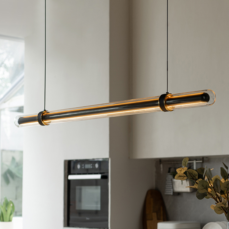 Luxury Black Long Dining Room  - Home Bathroom Lighting Design ulasan dan harga