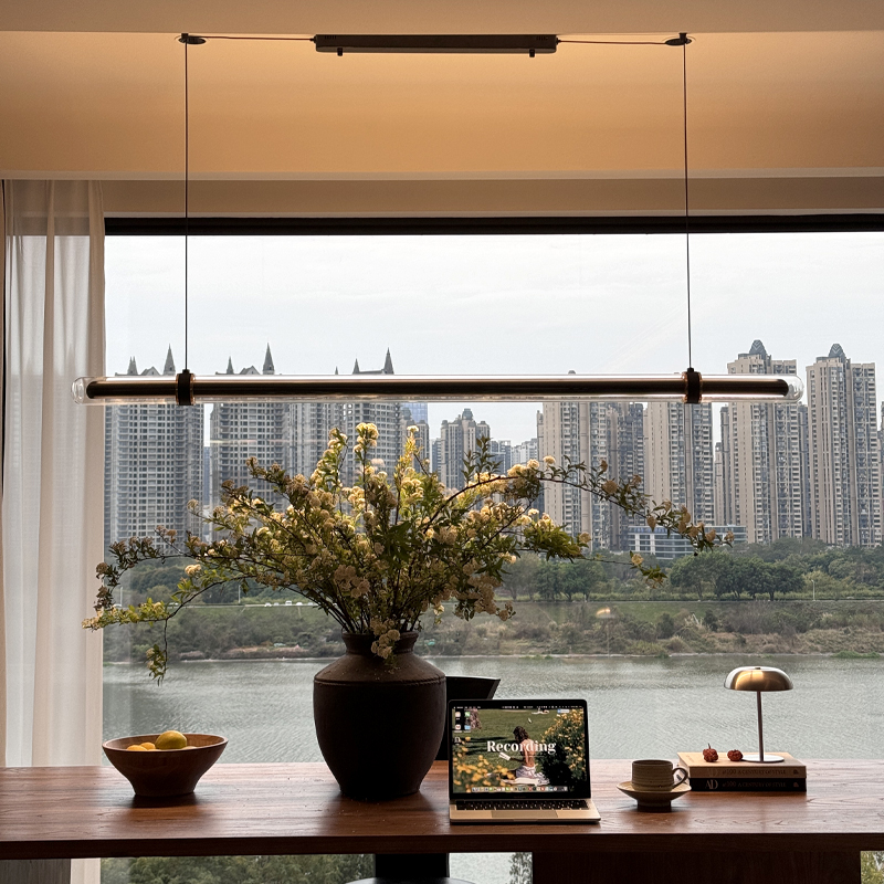 Luxury Black Long Dining Room  - Home Bathroom Lighting Design ulasan dan harga