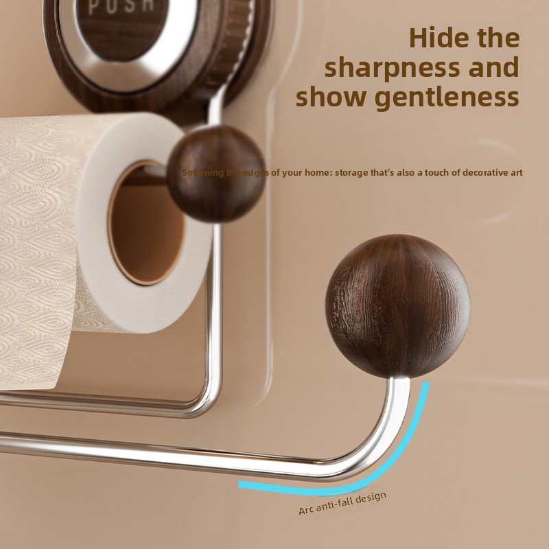 Wall Mounted Storage Rack No D - Home Bathroom Paper Towel Holder ulasan dan harga