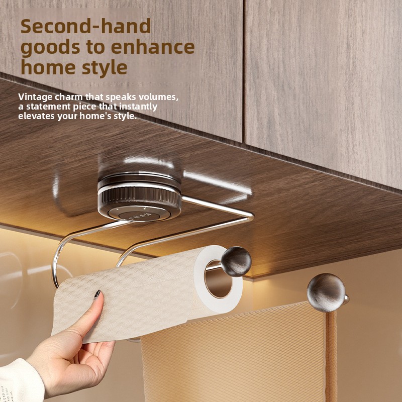 Wall Mounted Storage Rack No D - Home Bathroom Paper Towel Holder ulasan dan harga