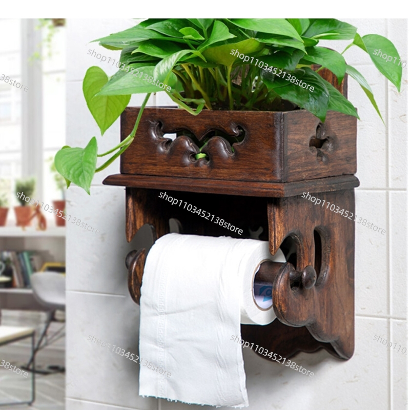 Wooden Paper Towel Holder Toil - Home Bathroom Paper Towel Holder ulasan dan harga