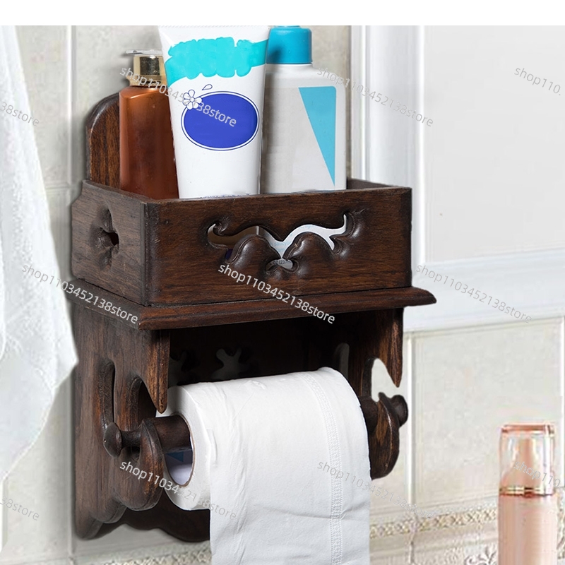 Wooden Paper Towel Holder Toil - Home Bathroom Paper Towel Holder ulasan dan harga