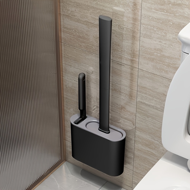 Wall Mount Toilet Brush Set, M - Home Bathroom Cleaning Kit ulasan dan harga
