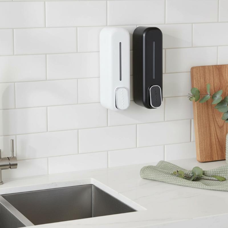 Manual Press ABS Wall‑Mounted  - Home Bathroom Wall Soap Dispenser ulasan dan harga