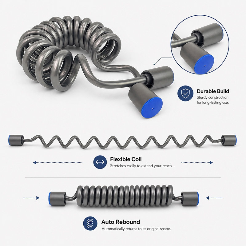 2m Coiled Spring Hose Retracta - Home Bathroom Plumbing ulasan dan harga
