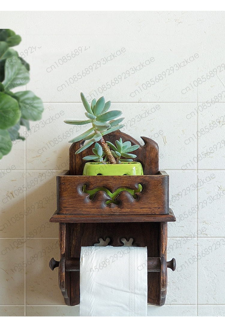 Wooden Paper Towel Holder Toil - Home Bathroom Paper Towel Holder ulasan dan harga