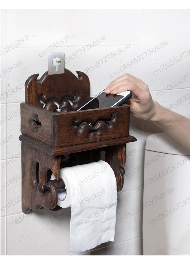 Wooden Paper Towel Holder Toil - Home Bathroom Paper Towel Holder ulasan dan harga