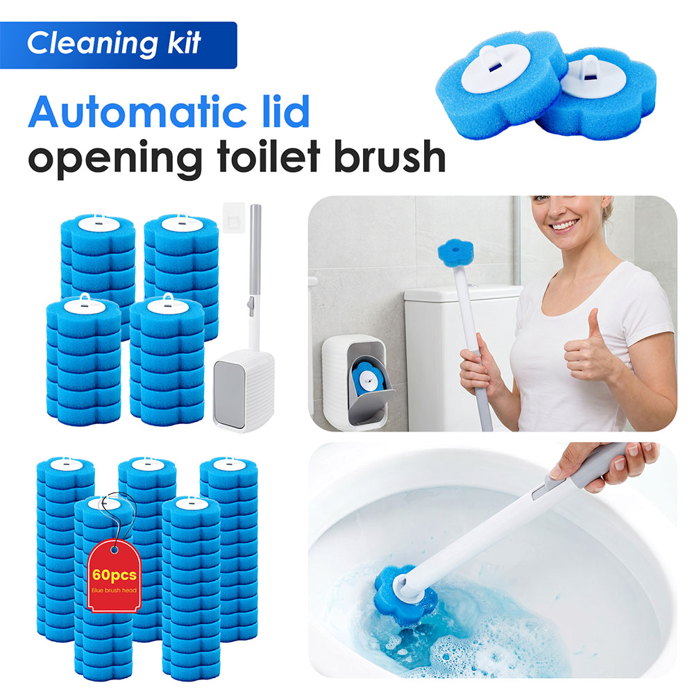 New Toilet Brush & Holder Set  - Home Bathroom Cleaning Kit ulasan dan harga