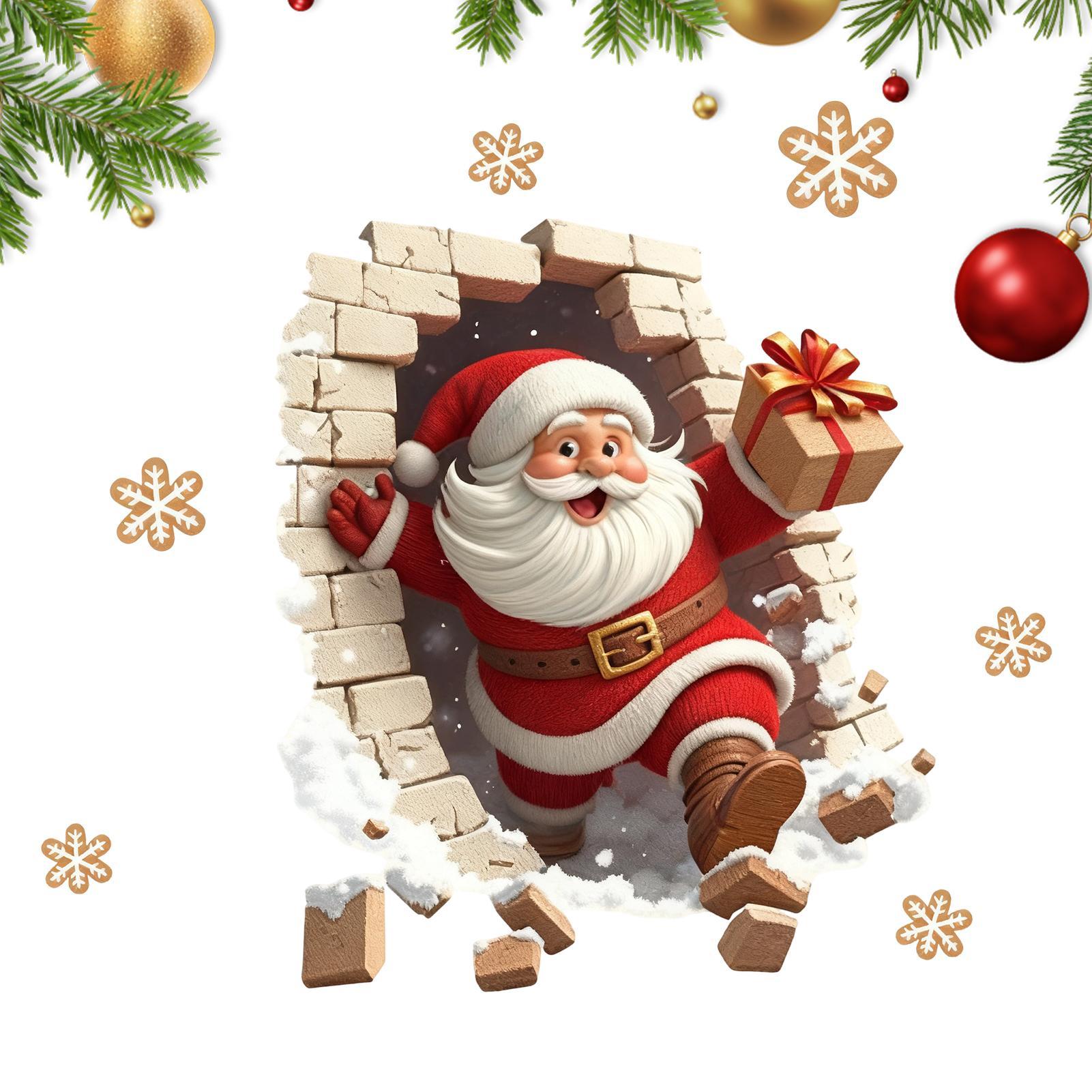 Santa Wall Decal Christmas Sti - Home Bathroom Break ulasan dan harga
