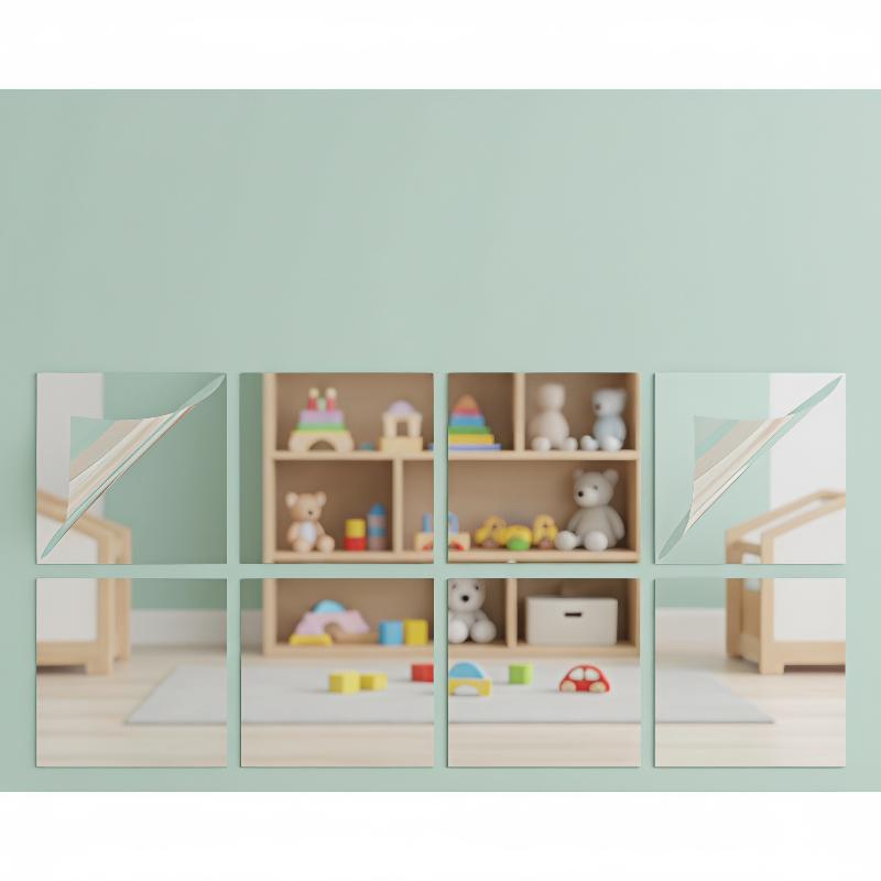 4Pcs Self-adhesive Acrylic Mir - Home Bathroom Break ulasan dan harga