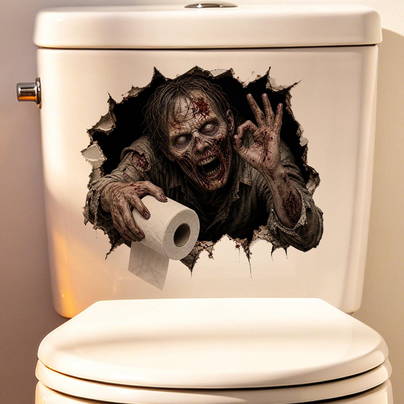 2D Halloween Toilet Stickers H - Home Bathroom Break ulasan dan harga