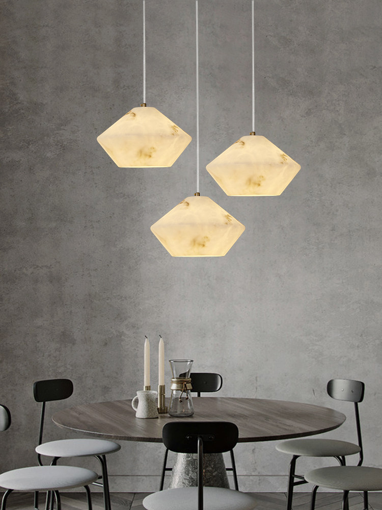 Modern Natural Stone Pendant L - Home Bathroom Lighting Design ulasan dan harga