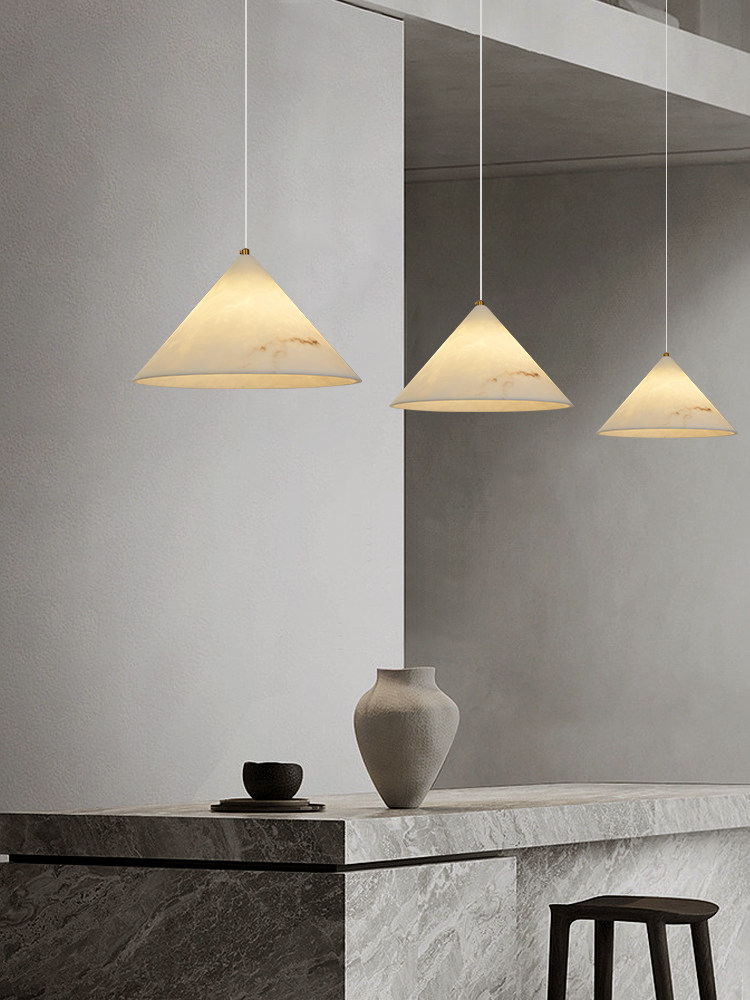 Modern Natural Stone Pendant L - Home Bathroom Lighting Design ulasan dan harga