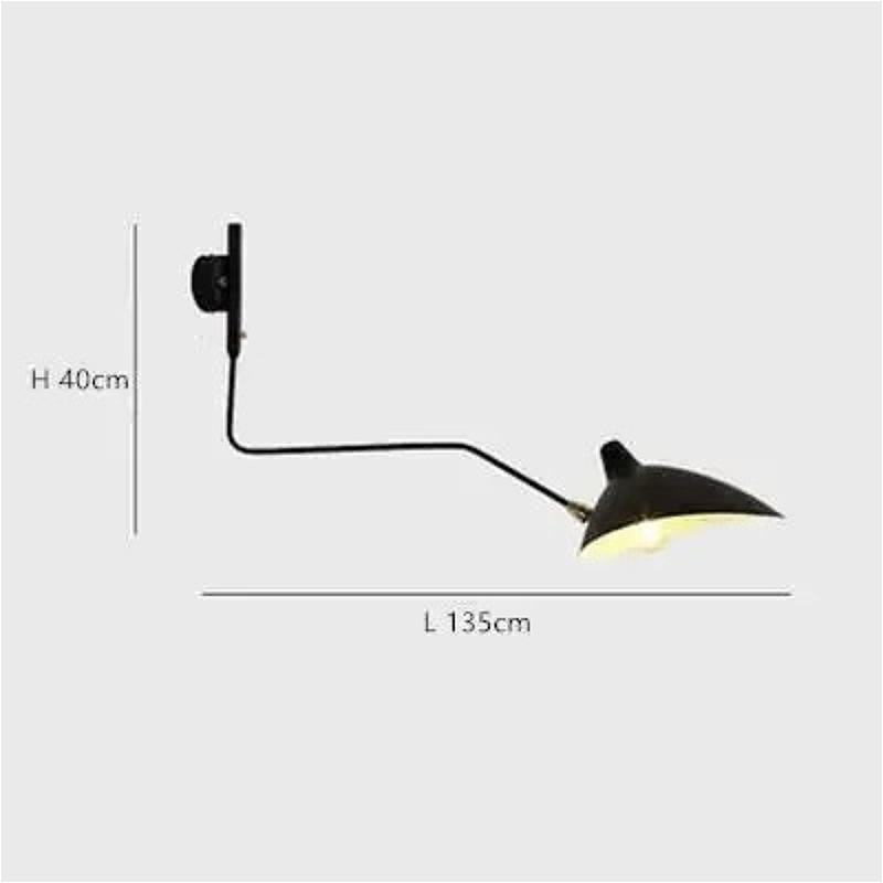 Long Arm Leg Modern Black LED  - Home Bathroom Lighting Design ulasan dan harga