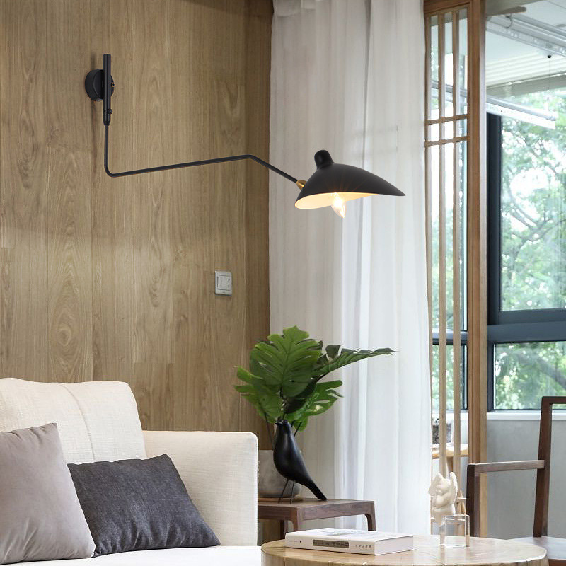 Long Arm Leg Modern Black LED  - Home Bathroom Lighting Design ulasan dan harga