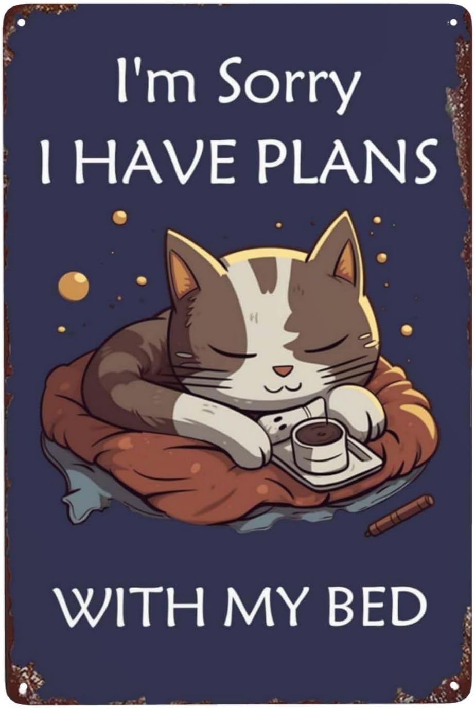 Apology Cat Metal Poster 8X12I - Home Bathroom Plan ulasan dan harga