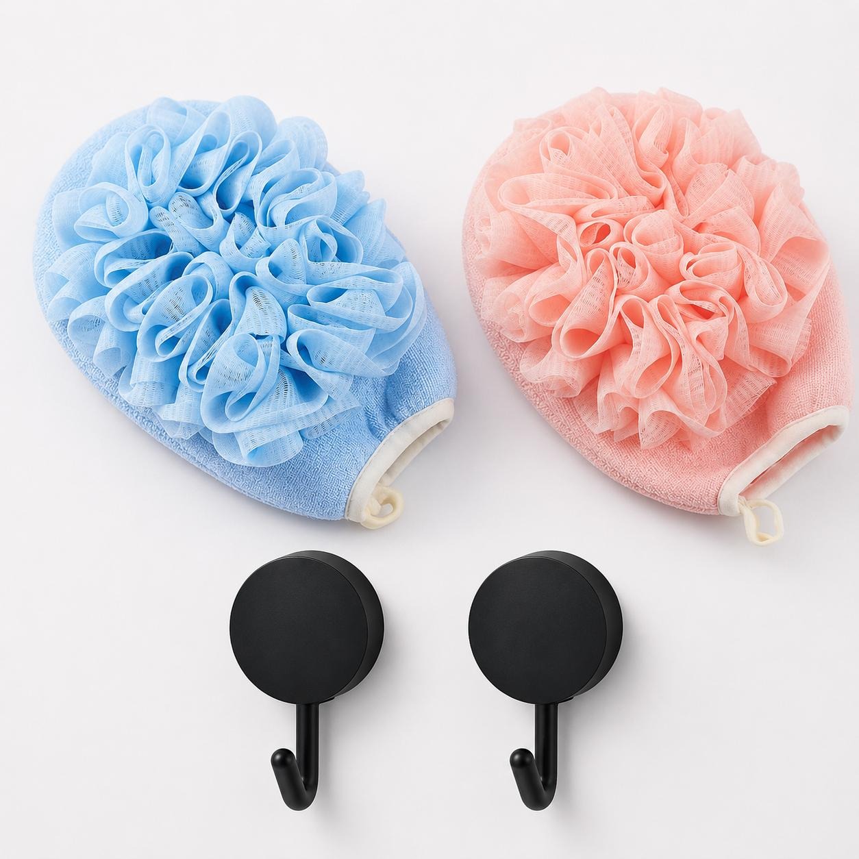 2 Pairs of Bath Gloves + 2 Hoo - Home Bathroom Cleaning Kit ulasan dan harga