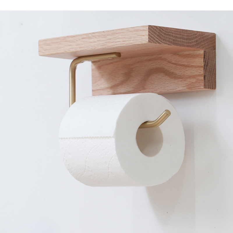 Wooden Tissue Holder Roll Pape - Home Bathroom Paper Towel Holder ulasan dan harga