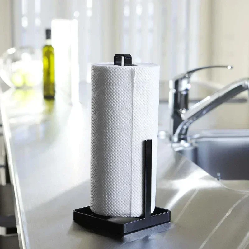 Kitchen Metal Roll Paper Holde - Home Bathroom Paper Towel Holder ulasan dan harga