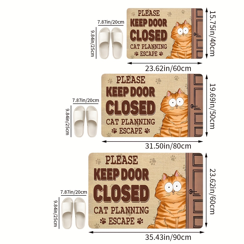 1pc Escape‑Planning‑Cat Print  - Home Bathroom Plan ulasan dan harga